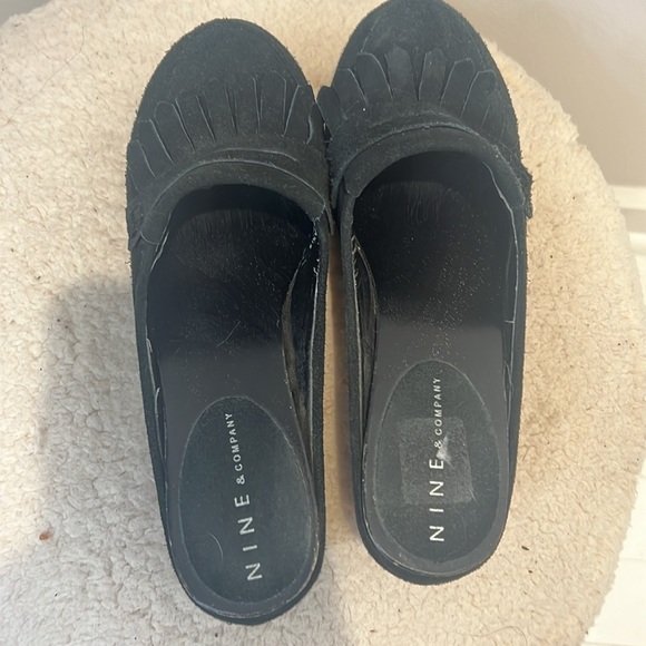 Nine & Company black  PO-NOWADAY-K leather clog size 8 in great condition! - Picture 7 of 9